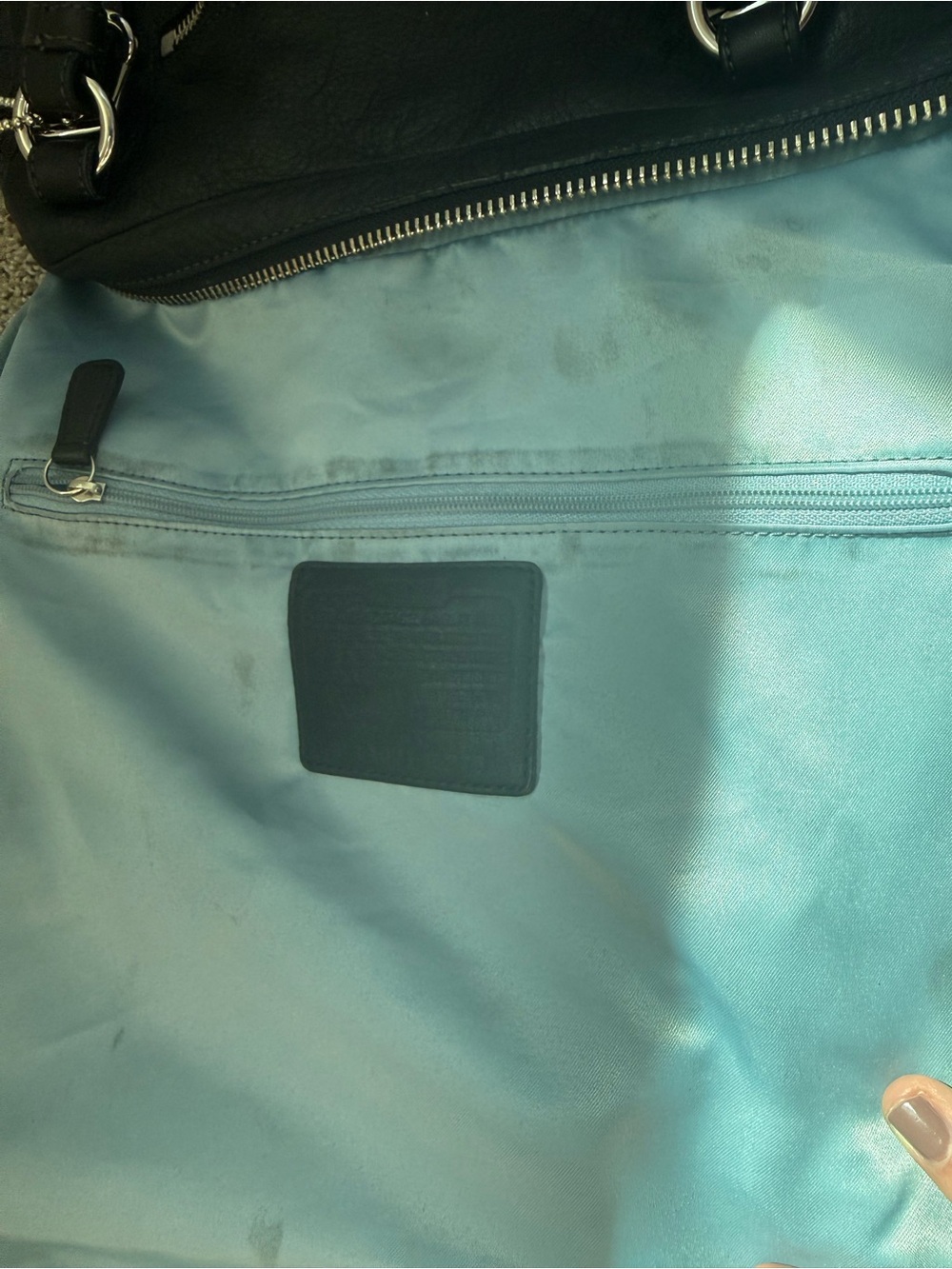 Coach Black Leather Satchel with Silver Hardware - Picture 6 of 9